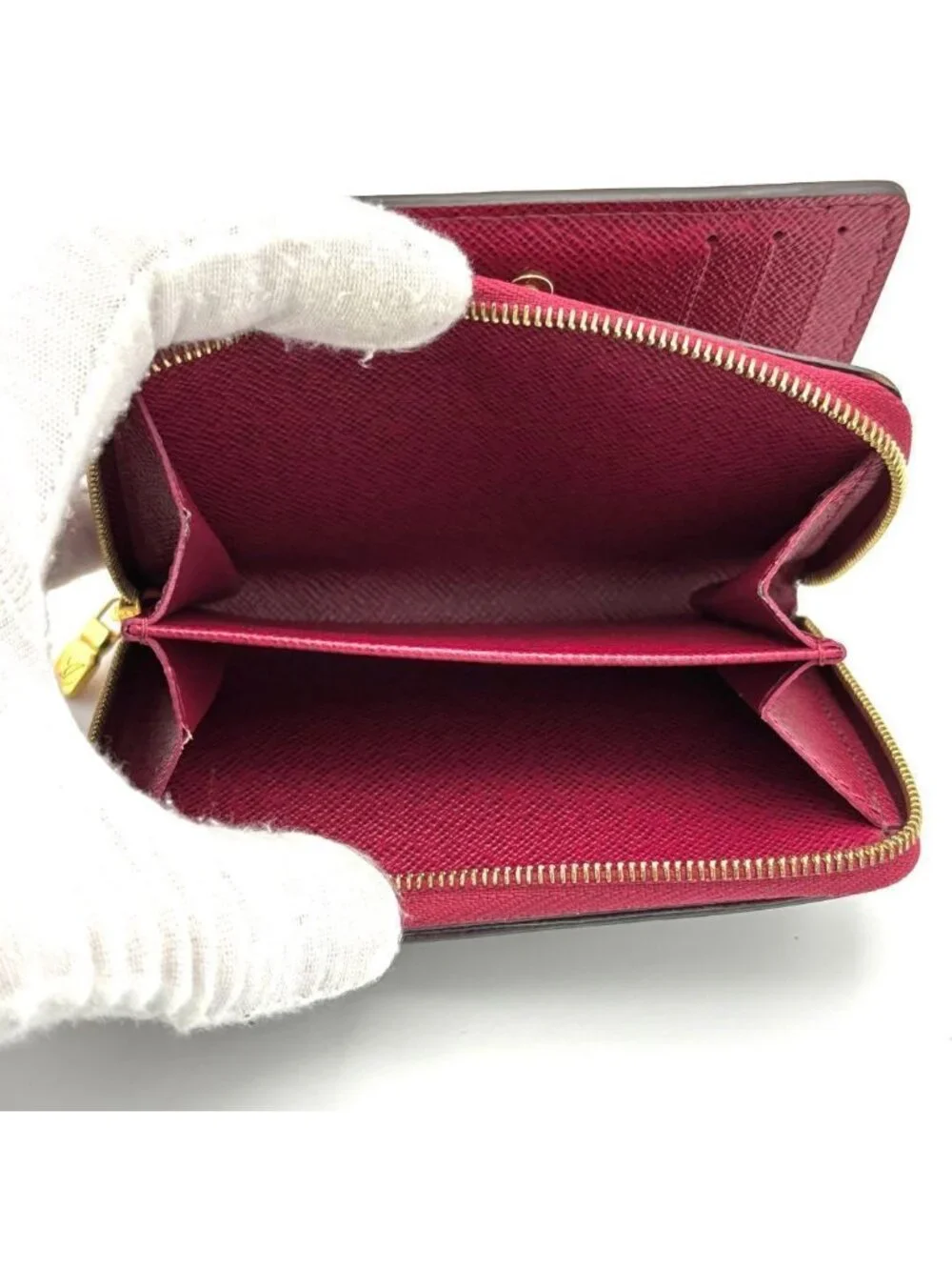 Louis Vuitton Portefeuille Lou Fuchsia Monogram Brown Red Wallet